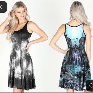 Blackmilk Atlantian Gothic Galaxy mono IOD Inside out longline dress Large